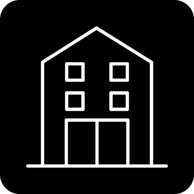 bina simgesi, vektör illüstrasyonu