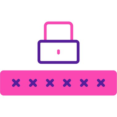 Bir kilit simgesinin vektör illüstrasyonu