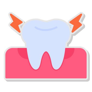 diş simgesi vektör illüstrasyonu