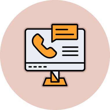 telefon simgesi vektör illüstrasyonu