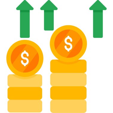 Dolar sikkeleri vektör simgesi
