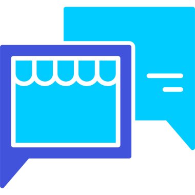 Konuş. Web simgesi basit illüstrasyon