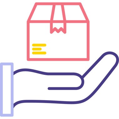 El ele tutuşan hediye ikonu vektör tasarımı