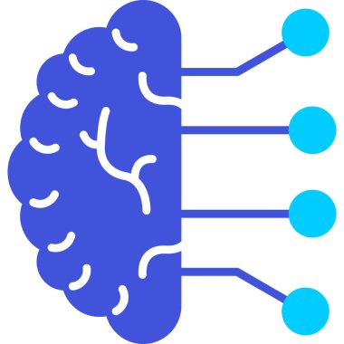 Beyin. Web simgesi basit illüstrasyon