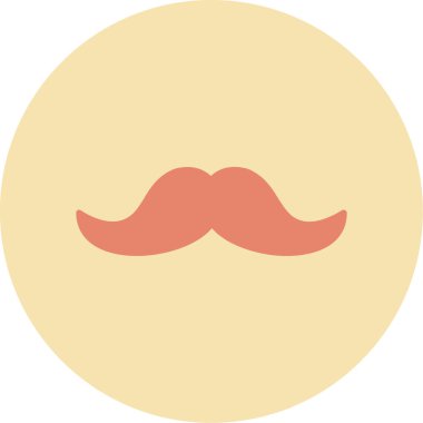 Bıyık vektörü simgesi modern basit illüstrasyon