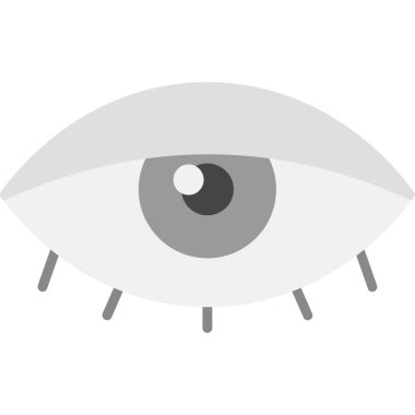göz vektörü düz renk simgesi