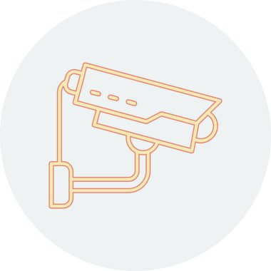 CCTV kamera ince çizgi simgesi, güvenlik ve cCTV, CCCTV işareti, vektör grafikleri, beyaz arkaplanda doğrusal desen, eps 10.