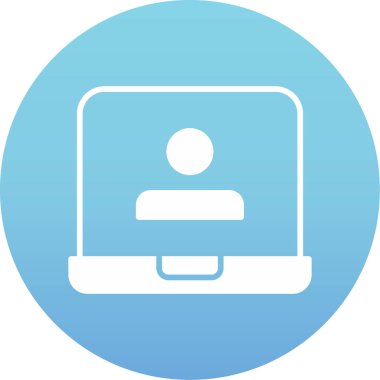 Dizüstü bilgisayar simgesi vektör çizimi