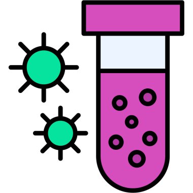 Test tüpü. İkonum. Basit resimleme
