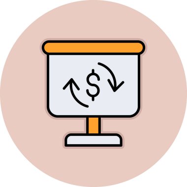 Para için. Web simgesi basit illüstrasyon