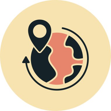 konum. Web simgesi basit illüstrasyon