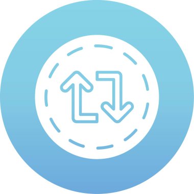 Çemberdeki okun vektör simgesi