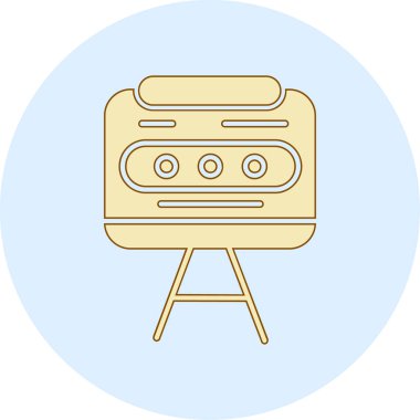 Radyo. Web simgesi basit illüstrasyon