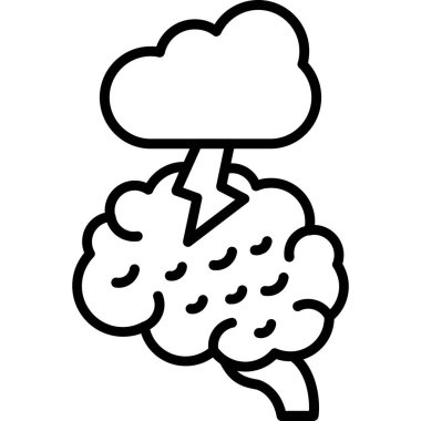 Anahat biçiminde bulut fırtınası simgesi