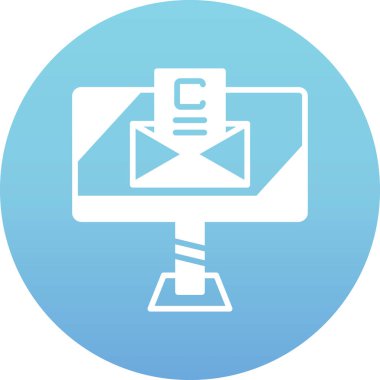 E-posta. Web düz basit illüstrasyon