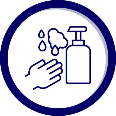 sabun ve el. vektör illüstrasyonu