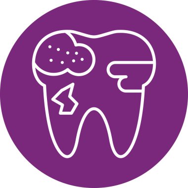 Diş. Web simgesi basit illüstrasyon