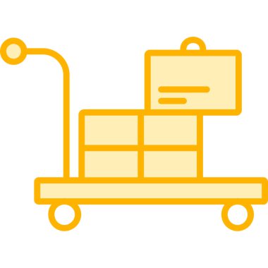 Teslimat kamyonu simgesinin vektör çizimi