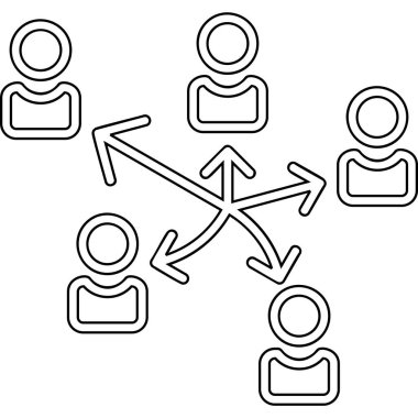 Ekip çalışması simge vektör çizim