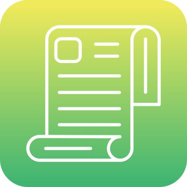 vektör Belgesi simgesi, basit vektör illüstrasyonu