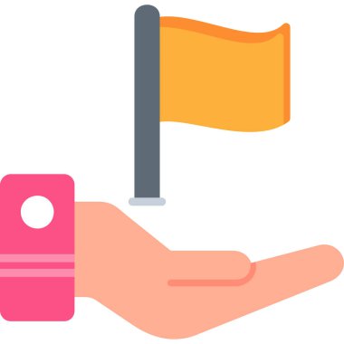 el ele tutuşan bıçak ikonu vektör illüstrasyonu