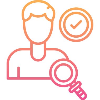 Büyüteci olan bir adamın vektör çizimi