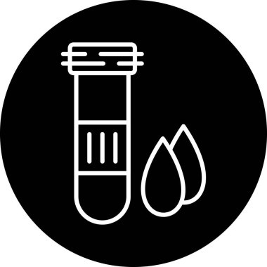 Moda biçimi izole edilmiş arkaplanda tüp test simgesi