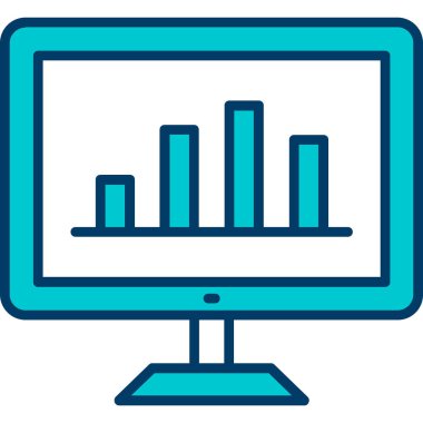 Dizüstü bilgisayar simgesi vektör çizimi