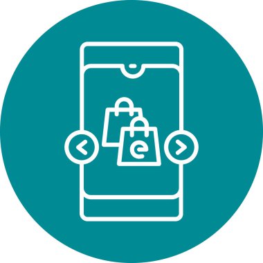 benzersiz cep telefonu çizgisi vektör simgesi