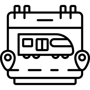 tren. Web simgesi basit illüstrasyon