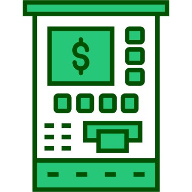 ATM 'de. Web simgesi basit tasarım