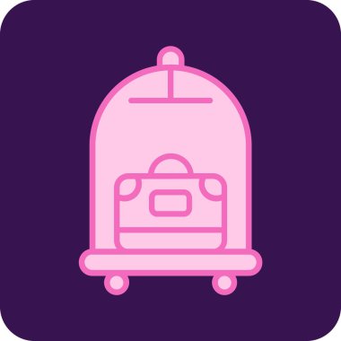 bavul ikonu vektör illüstrasyonu