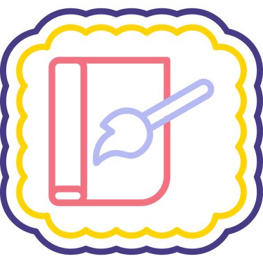 Boya Fırçası. Web simgesi basit illüstrasyon