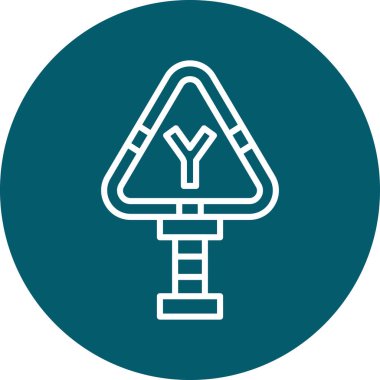 Bir ağacın eşsiz ve dairesel vektör simgesi