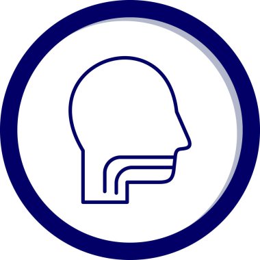 bir çerçeve içinde baş vektör simgesi