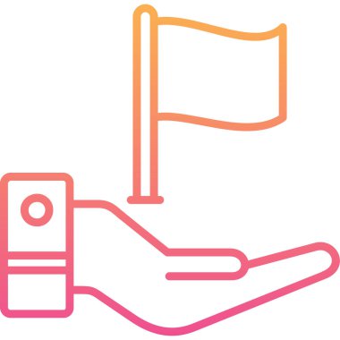 bayrak simgesi, vektör illüstrasyonu