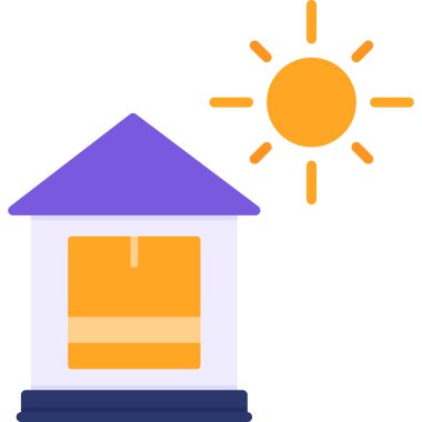 Ev. Web simgesi basit illüstrasyon