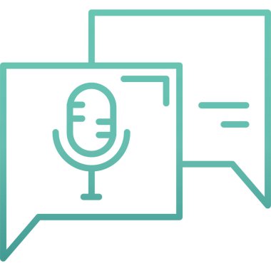 Mikrofon. Web simgesi basit illüstrasyon