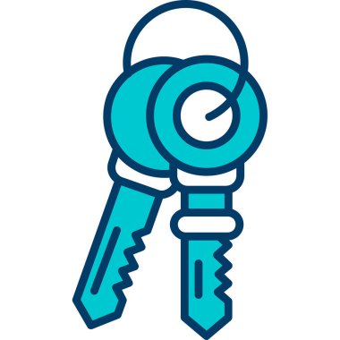 Anahtar simgesi vektör illüstrasyonu