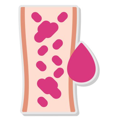 İzole edilmiş renkli kan ikonu. vektör çizimi tasarımı