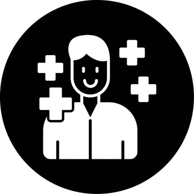 Hemşire simgesinin vektör illüstrasyonu