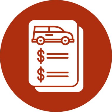 araba sigortası modern ikon vektör illüstrasyonu