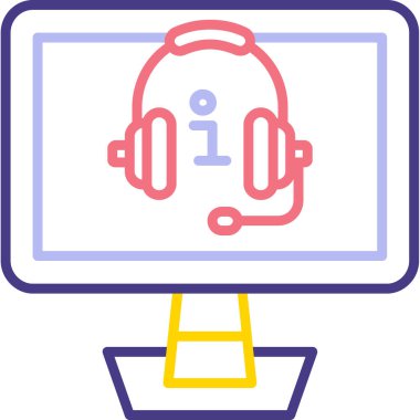 Bilgisayar. Web simgesi basit illüstrasyon