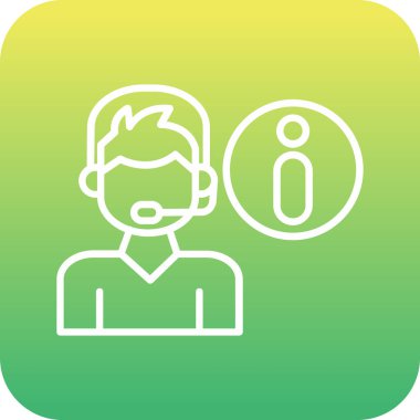 Telefon simgesi olan bir adamın vektör illüstrasyonu