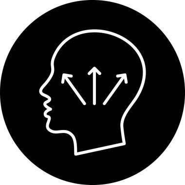 Fikir simgesi vektör illüstrasyonu