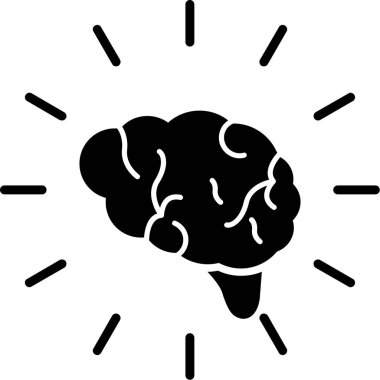 Beyin. Web simgesi basit illüstrasyon