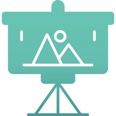 Tripod simgesi. düz dizayn