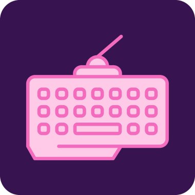 Klavye. Web simgesi basit illüstrasyon