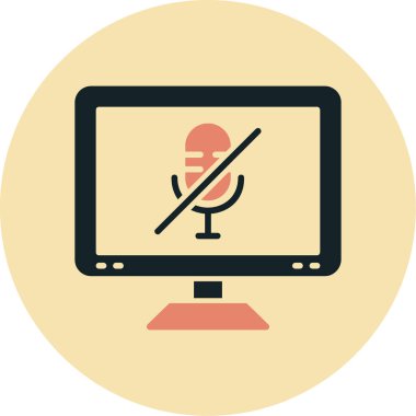 Mikrofon simgesinin vektör illüstrasyonu