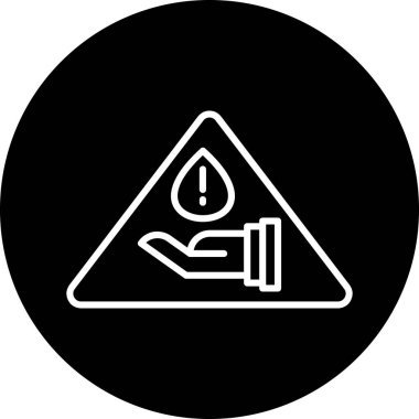 Bir yangın söndürücü simgesinin vektör çizimi